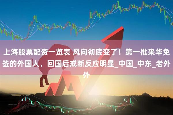 上海股票配资一览表 风向彻底变了！第一批来华免签的外国人，回国后戒断反应明显_中国_中东_老外